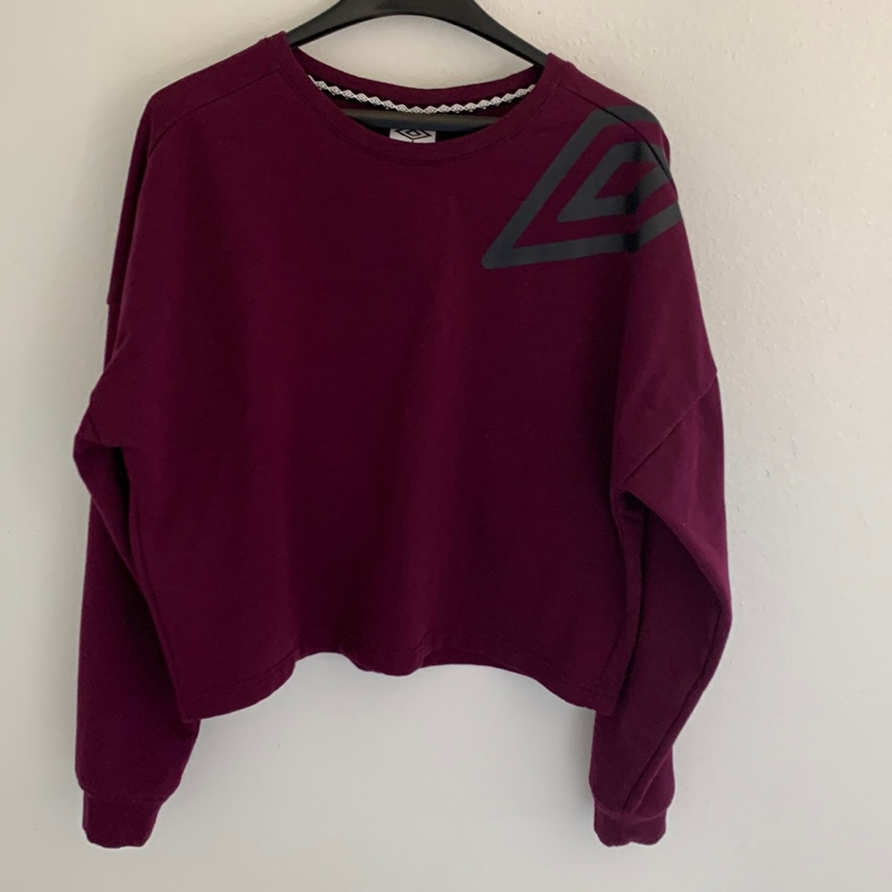 Purple & Black Umbro Cropped Sweatshirt Size XXL EUC